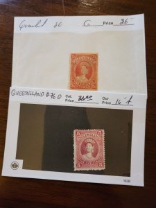 Stamps Queensland 76 and 80 used