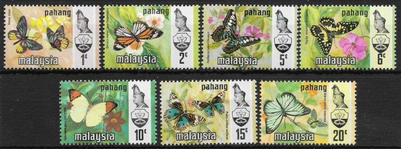 MALAYA PAHANG SG96/102 1971 BUTTERFLIES MTD MINT