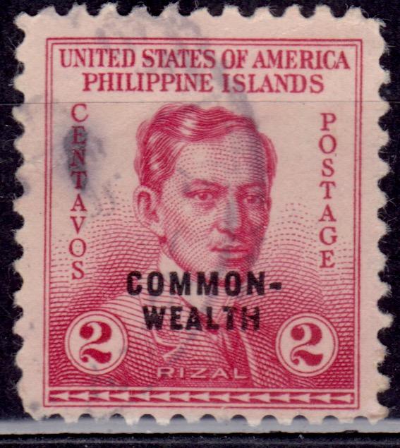 Philippines, 1938-40, Jose Rizal,overprint, 2c, sc#433, used