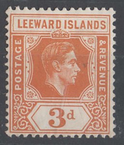 Leeward Is 1938 3d orange chalky fine mint sg107 cat £42