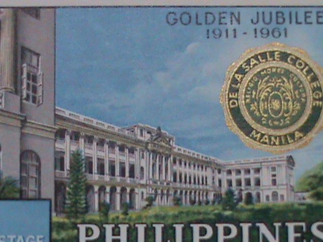 ​PHILIPPINE STAMP:1961 SC#835  DE LA SALLE COLLEGE- MANILA 50TH ANNIVERSARY