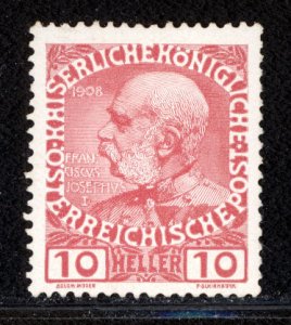 Austria 1908  Scott #115 MLH