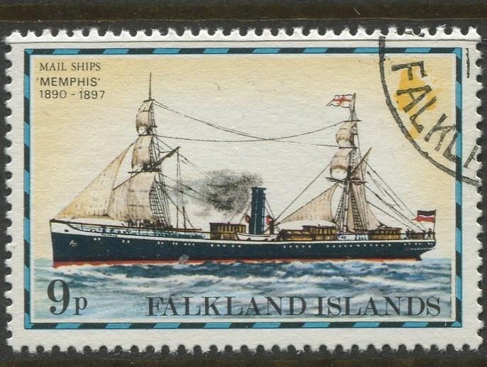 Falkland Is.- Scott 268 - Ships Issue - 1978 - VFU - Single 9p Stamp