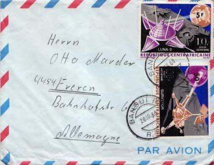 Central African Republic, Airmail, Space