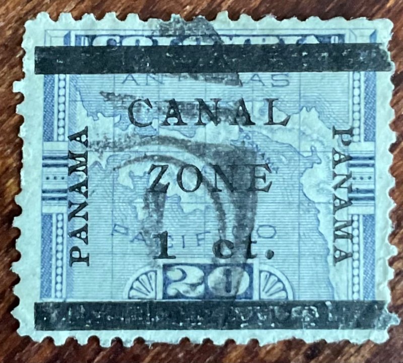 Canal Zone #16 Used Single Overprint on Panama SCV $1.60