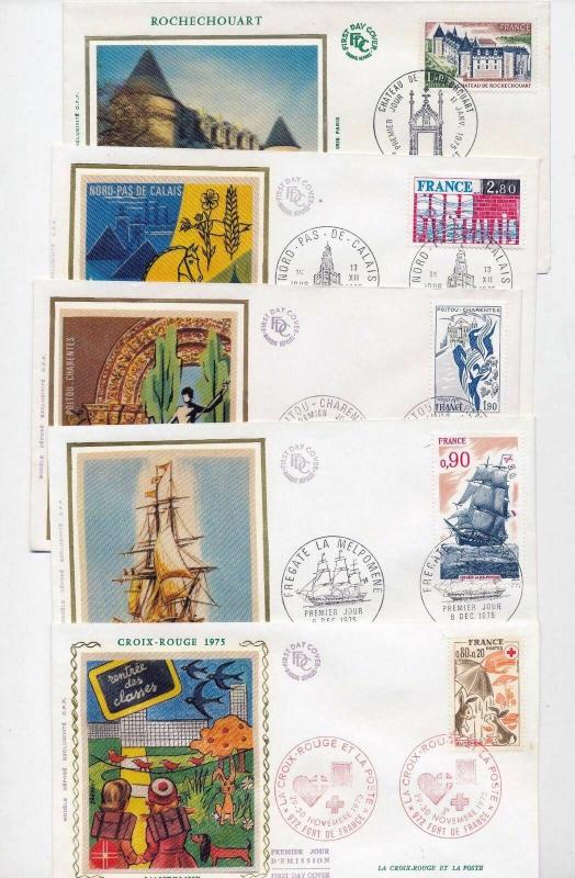 FRANCE 1970s Art Air Trains Silks FDC Covers x 30 (Lo 824