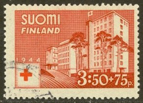 FINLAND 1944 3.50m+75p HOSPITAL Red Cross Semi Postal Sc B62 VFU