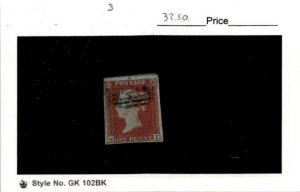 Great Britain, Postage Stamp, #3 Used, 1841 Queen Victoria (AP)