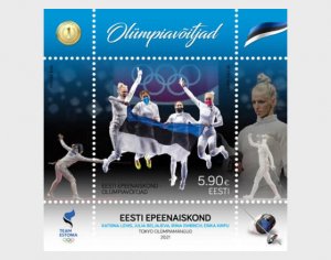 Estland / Estonia - Postfris/MNH - Sheet Olympic Winner Fencing 2022