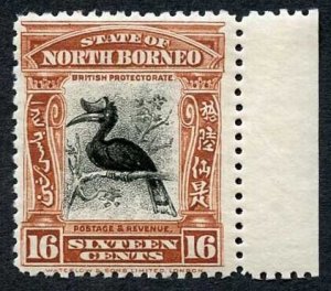 North Borneo SG286 16c Black and Red-brown Fine U/M Cat 50++ pounds