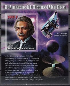 Mali, 2009 issue. Albert Einstein, IMPERF s/sheet. ^