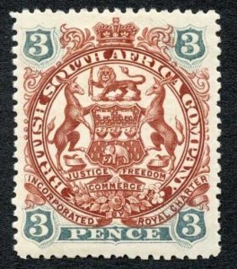 Rhodesia SG68 3d Brown-red and slate-blue and Mauve M/M Cat 12 pounds