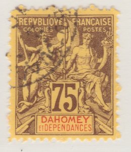 French Colony DAHOMEY 1899-1905 75c Used Stamp A30P2F40368-