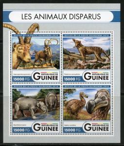 GUINEA 2016 ENDANGERED ANIMALS  SHEET MINT NH