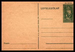 Hungary MI P121 Postal Card Unused VF