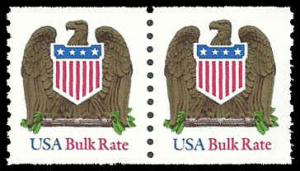 PCBstamps   US #2604 Coil Pair 20c(2x10c)Eagle, bulk rate, MNH, (12)