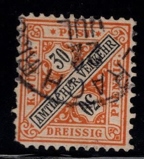 Wurttemberg Scott o130 Used official stamp