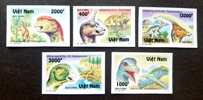 *FREE SHIP Vietnam Prehistoric Animals 1996 Dinosaurs Fauna (stamp) MNH *imperf