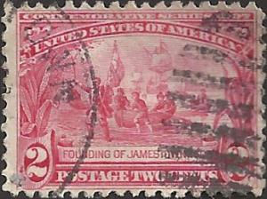 # 329 USED CARMINE FOUNDING OF JAMESTOWN SCV-4.00