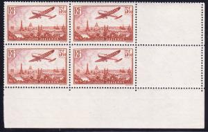 France 1936 3.50francs Airmail VF/NH(**) Block of Four  C13