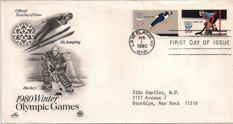 Us Fdc Scott #1797-1798 Winter Olympics