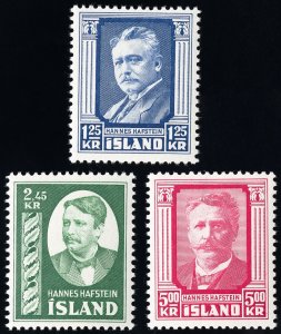 Iceland Stamps # 284-6 MNH Scott Value $67.00