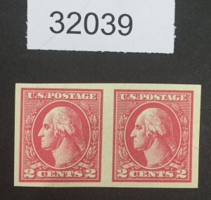 US STAMPS #534 MINT OG H PAIR LOT #32039