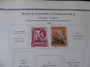 Kenya and KUT 1921-1969 Stamp Collection on Scott Specialty Album Pages