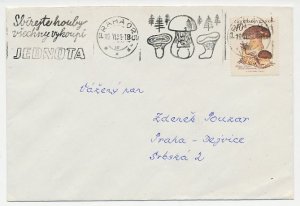 Cover / Postmark Czechoslovakia1961 Collect mushrooms