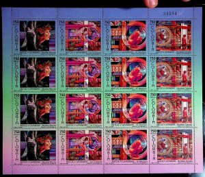 COLOMBIA Sc C882 NH MINISHEET OF 1995 - LEGENDS - (CT5)