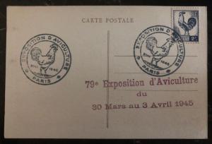 1945 Paris France RPPC Real Picture postcard Cover Norman Vexin Farm