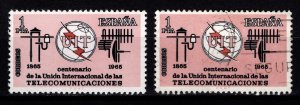 Spain 1965 Centenary of International Telecomms. Union, 1p [Mint/Used]