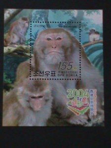 ​KOREA-2004-SC#4348 HONG KONG WORLD STAMP EXPO-MACACA MULATTA MNH-S/S-VF