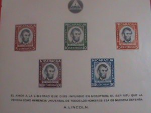 NICARAGUA STAMP: 1960 SC#828a 150TH ANNIVERSARY BIRTH OF ABRAHAM LINCOLN -MNH