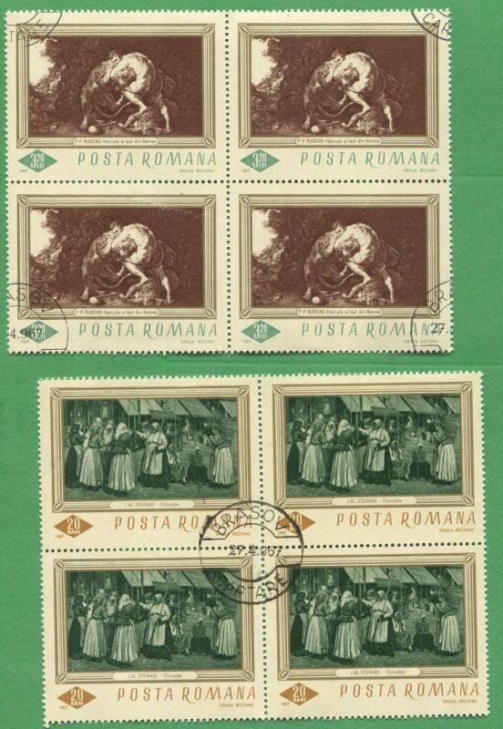 10 Sets of 1967 Romania Stamps 1907 - 1912 Cat Val. $41 Historical Paintings