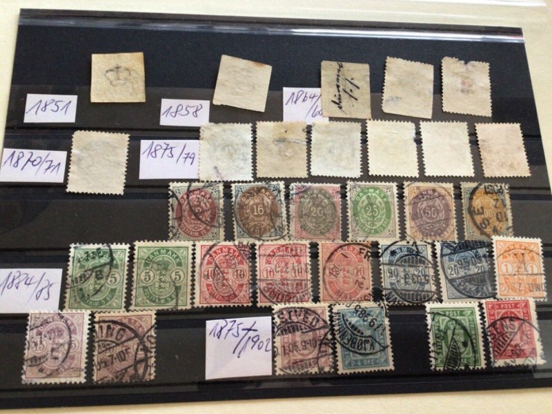 Denmark 1851 to 1902 used stamps A12807