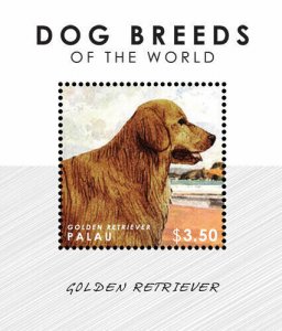 Palau 2012 - Dog Breeds of the World, Golden Retriever - Souvenir Sheet - MNH