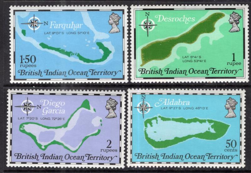 British Indian Ocean Territory 82-85 Maps MNH VF