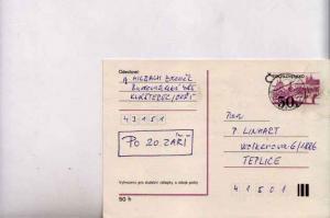 Czechoslovakia, Government Postal Card