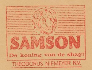 Meter cover Netherlands 1962 Lion - Samson - Shag - Tobacco - Groningen