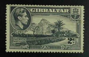 MOMEN: GIBRALTAR SG #124ab P13.5 WMK SIDEWAYS UNUSED *CERT* LOT #63094