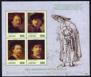 Liberia 2006 Rembrandt 400th Birth Anniversary #1 perf sh...