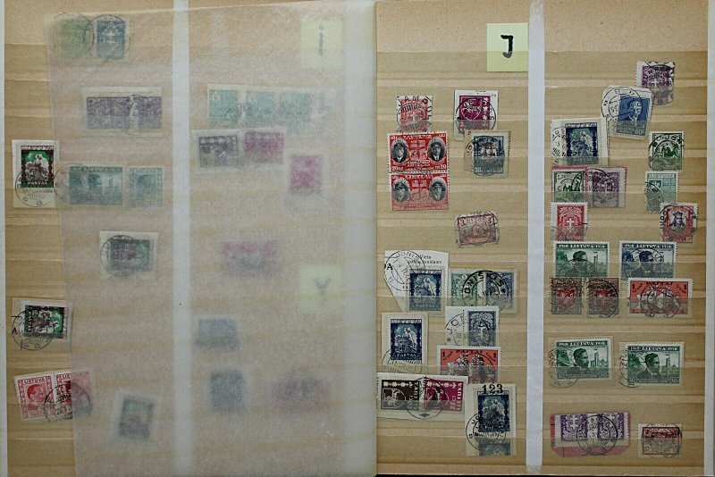 Lithuania 1920’s/30’s specialised collection of cancellations on definiti Stamps