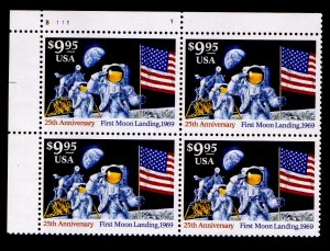 2842 $9.95 Moon Landing B1111-1 UL Plate Block