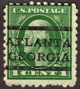 1916, US 1c, Washington, Used, Atlanta precancel, Sc 462