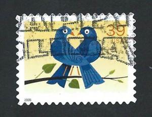SC# 4029 - (39c) - Love Birds - Used Off Paper