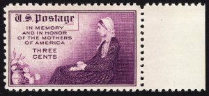 US 738 MNH VF/XF 3 Cent Whistler's Mother Perforated 11