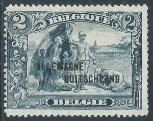 Germany - Belgian Occupation, Sc #1N15, 2fr MH