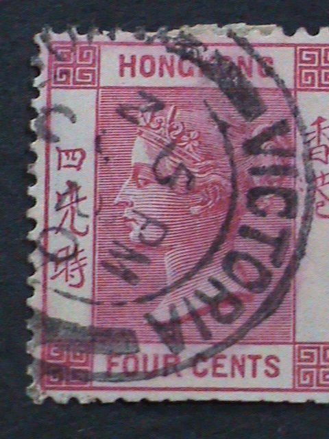 ​HONG KONG-CHINA-1900 SC#39 122 YEARS OLD-QUEEN VICTORIA-USED VERY FINE-RARE