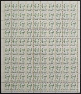 Canada 587 Sheet Pane Field Stock VF MNH  